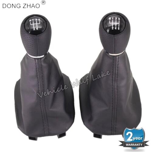 For Seat Leon 2002 2003 2004 2005 2006 Car-styling 5 Speed 6 Speed Gear Stick Shift Knob Lever Leather Boot 12 mm Hole