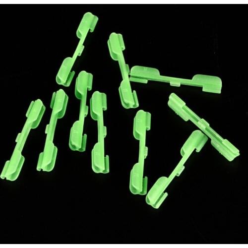 10pcs Fluorescent Glow Stick Clip Lightstick Fishing Night Float Dark Glow Sticks Clip Holder, Men Women Outdoor Fishing