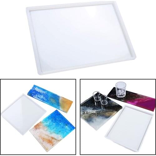 Silicone Resin Tray Molds, Premium Geode Agate Tray Molds, Epoxy Resin Casting Molds for Making Faux Agate Tray, Serving Board