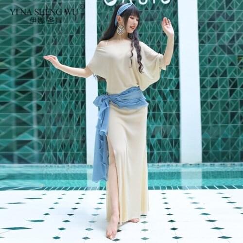 New Women Costume 4 Piece Set Dress Belly Dance Stage Show Occupation Performance Dance Suit Outfit Loose Design Practice Clothe