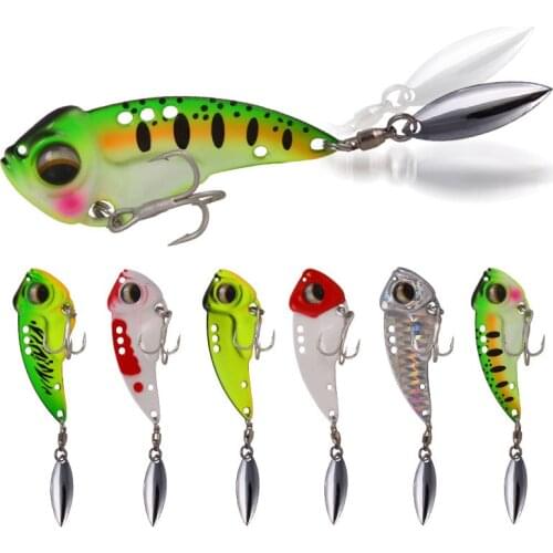 Metal Vib Blade Glow Lure 55mm 12.5g Sinking Vibration Tail Spinner Baits Vibe for Bass Pike Perch Fishing Fishing Lures