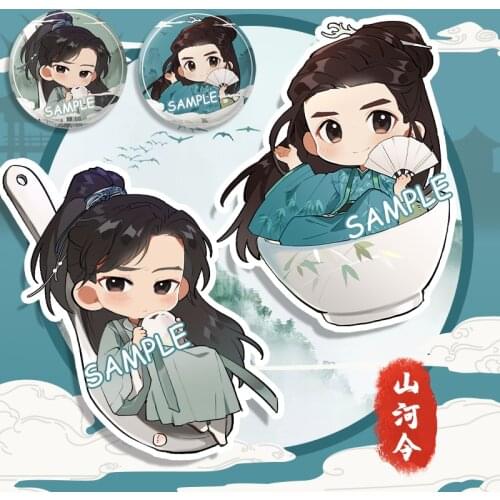 Anime WORD OF HONOR Zhou Zishu Wen Kexing Cute Acrylic Keychain Pendant Toys Keyring Badge Brooch Pin Button Decor Gifts