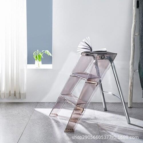 Multi-function 3-step ladder Acrylic folding anti-slip herringbone ladder