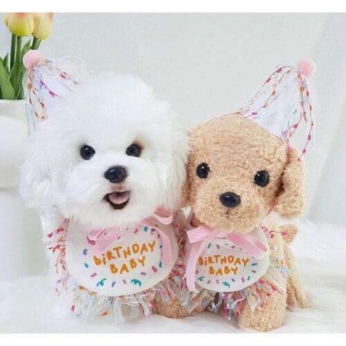 Pet Dogs Birthday Party Set Halloween Christmas Party Puppy Kitten Hat Headscarf Headwear Pet Accessories Set