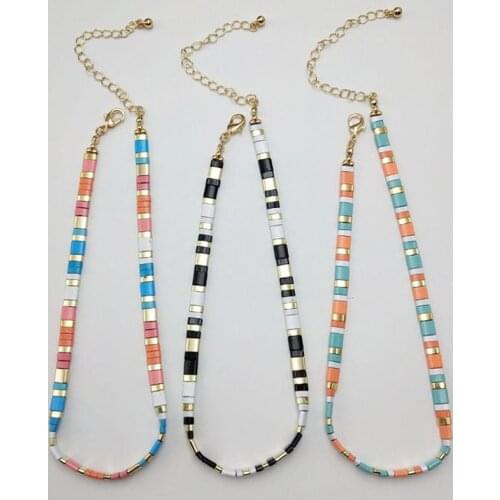 2020 Handmade Tila Beads Miyuki Necklace for Women Rainbow Color Pluseira Mujer Femme Bead Jewelry Bohemian Beach