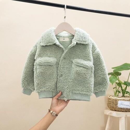 Baby Girls Coats Autumn Winter Thicken Lambswool Winter Jackets for Girls Kids Clothing Cartoon Print Toddler Baby Outerwear New