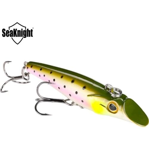 SeaKnight SK015 1PC Hard Fishing Lure 19g 75mm Big Mouth Pencil Sinking Lure Artificial Bait With 3D Eyes Anti-corrosion Hooks
