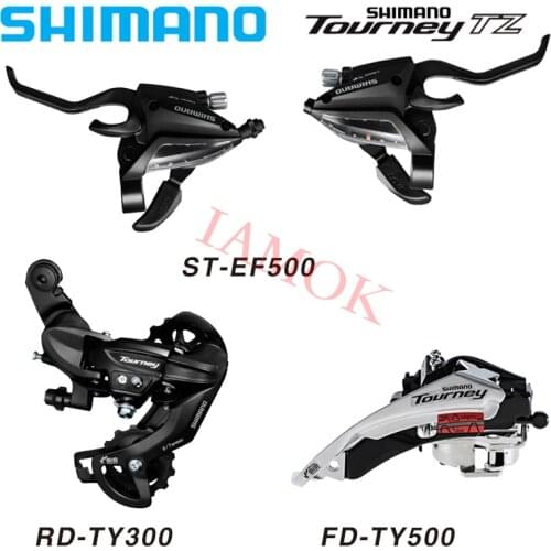 SHIMANO TOURNEY Bike 7 Speed Derailleur Kit ST-EF500 Shift/Brake Lever Iamok FD-TY500 RD-TY300 Derailleurs Bicycle Parts