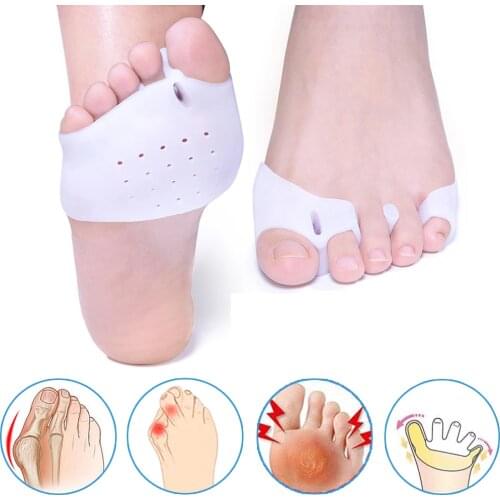 Silicone Forefoot Pad Bunion Hallux Valgus Orthopedic Insole Toe Separator Calluses Blister Care Pain Relief Protect Feet Pad