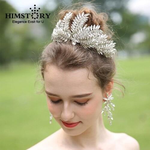 Gorgeous Handmade European Wedding Hair Tiaras Crown Spark Crystal Branch Hair Accessories Hairwear Headband Jewelry