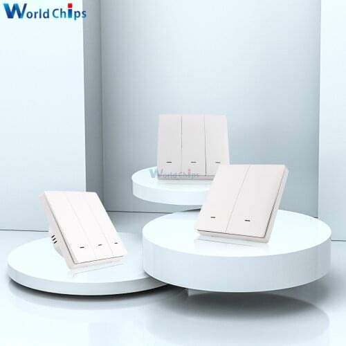 WIFI Smart Switch Button Wall Light RF433 Remote Control 1/2/3 Way Standard Wireless Light APP Controller AC 85-250V