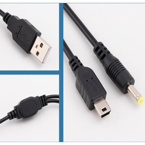 2-In-1 USB Data Cable Charger Charging Cord For PSP 2000 3000 Gaming Accessories