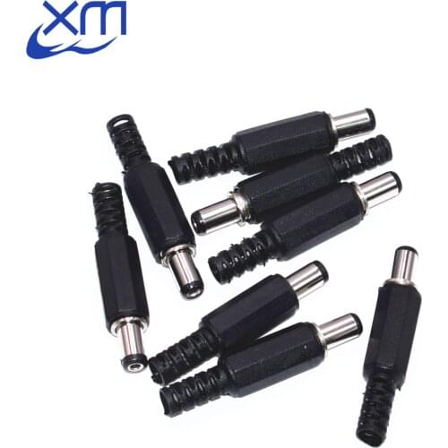 100Pcs DC Plug Male Electrical Socket Outlet DC-022 DC-005 DC-022B DC Outlet 5.5X2.1MM 5.5*2.1 H64
