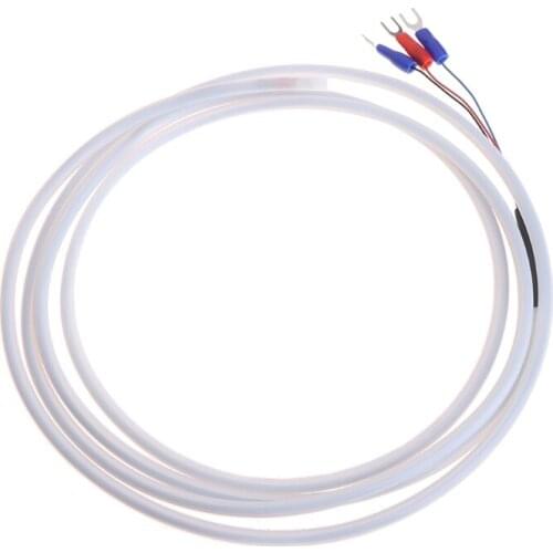 2M PTFE PT100 RTD 3 Wire Temperature Sensor Oil Waterproof Anti-corrosion