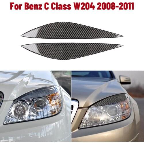 2PCS Carbon Fiber Vinyl Film Car Stickers Waterproof Car Styling Wrap Auto Vehicle Detailing Car Mercedes-benz C class