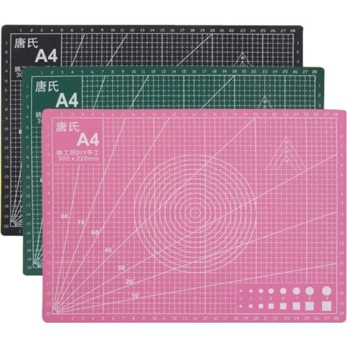 300mm*220mm*3mm Safety Cutter Cutting Mat A4 PVC Cutting Backing Plate Double Sided Engraved Mats with Scale Model Tools