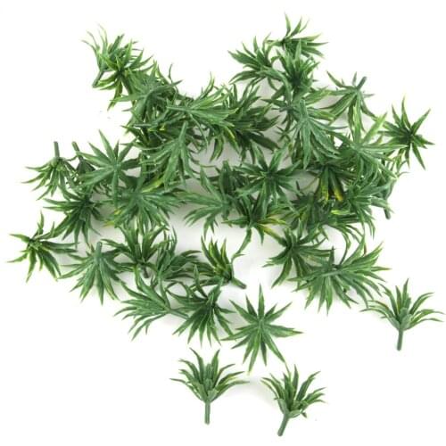 50Pcs/Lot Model Green Shrubs Bush Railway Wargame Park Diorama Scenery HO 3.5cm for Train Track Model Building Landscape