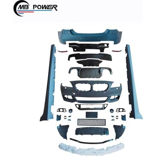 Automobiles F10 MT body kit car parts auto fit for early stage later stage BMW F10 MT body kit front bumper side skirt grille