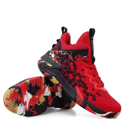 High Quality Basketball Shoes Men Sneakers Boys Basket Shoes Spring High Top Anti-slip Outdoor Sports Shoes Trainer Women Summer