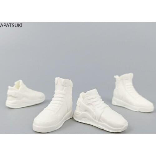 White Fashion Doll Shoes for Ken Boy Doll Sneakers Basketball Sports Shoes for Barbies Boyfriend Ken 1/6 Dolls Accessories Toys
