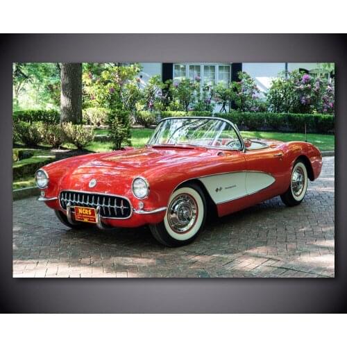 Chevrolets Retro Corvette Coupe Roadster Car Wall art Picture Vehicle Posters and Prints Canvas Painting For Living Room Decor