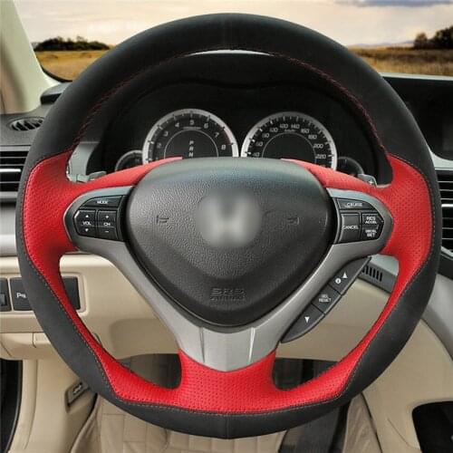 DIY Anti-Slip Wear-Resistant Steering Wheel Cover For Honda Honda Accord 2008-2015 Car Interior Decoration