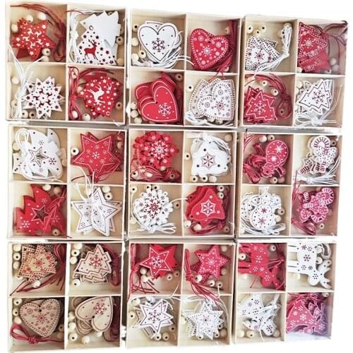 HOMEBEGIN Wooden Christmas Decorations