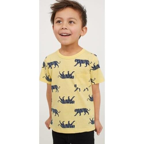 Jumping Meters Boys Top Printed Lion Shirt Baby Tees Summer Clothes 18 Cartoon Kids Tshirts For Boys Clothing Children Short
