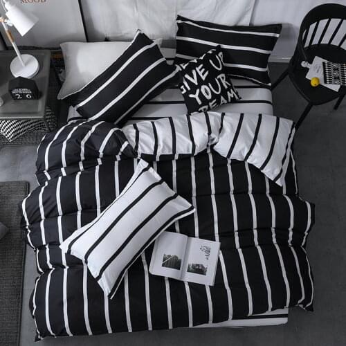 Black and white checkered king queen full twin size Bedding Set Duvet Cover Sets Include Duvet Cover Bed Sheet Pillowcase 29