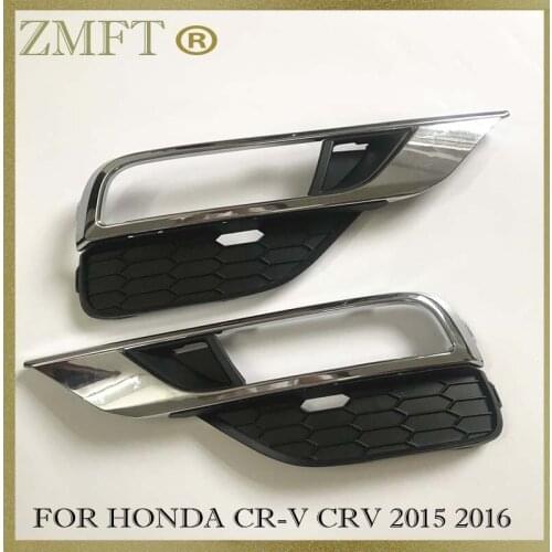 Car Front Bumper Fog Lamp Cover Hood For HONDA CRV CR-V RM1RM2 RM3 RM4 2015 2016 UK Version Chroming Type Fog Lamp Cover
