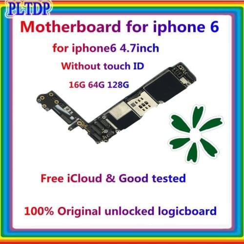 For iphone 6 motherboard 64gb IOS System.for iphone 6 logic board unlocked without Touch ID16GB 128GB 100% Original free icloud