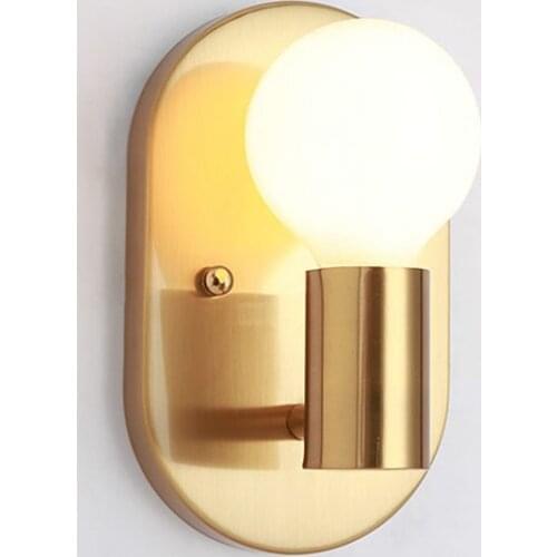 Minimalism LED Wall Lamp Iron Modern Nordic Wandlamp Gold Fixture Bedroom Living Room Decor Wall Lights E27 Lampade Da Parete