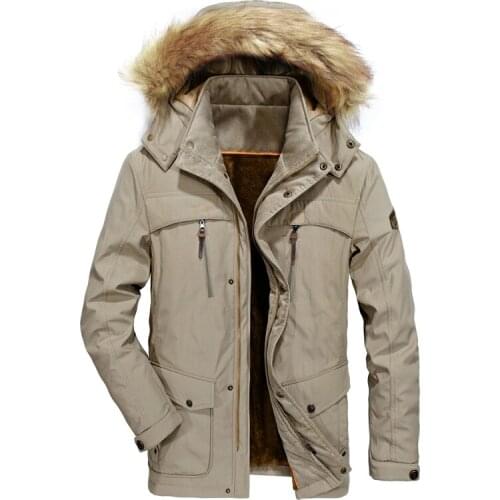 Men Brand 2021 New Winter Jacekt Hooded Fur Collar Casual Windproof Jacket Men Caot Fleece Thick Warm Outdoor Anorak Men Parka