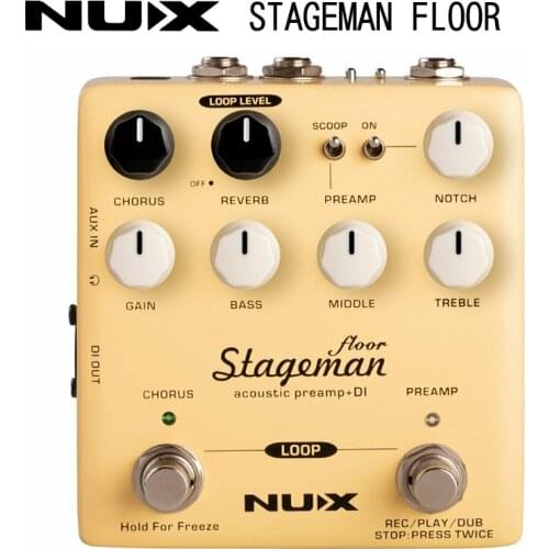 NuX Stageman Floor Acoustic Preamp & DI Pedal electrical guitar effect