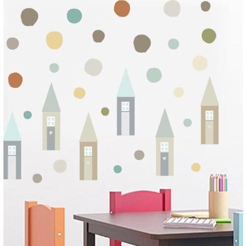 Nordic Wall Stickers Home Decor Living Room Art Kids Room Baby Bedroom Cartoon Wall Decals Room Decoration Poster Child Sticker