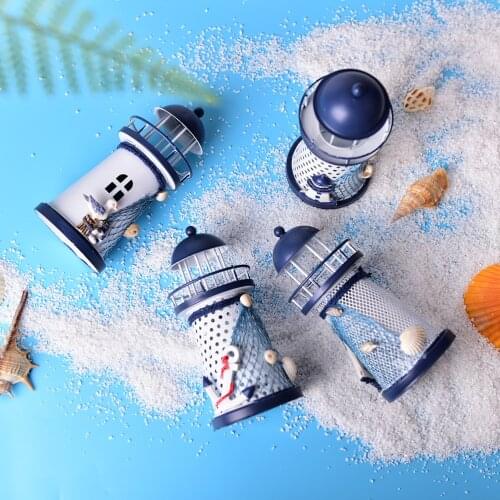Novelty Mediterranean Style LED Night Light Lighthouse Candlestick Home Decorations Christmas Lights Birthday Gifts lamp