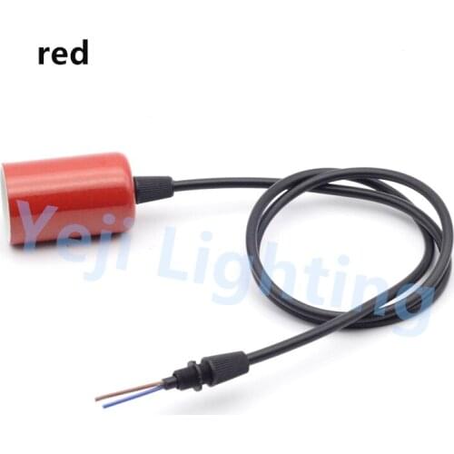 New design red E27 Edison retro colorful lamp holder with cable wire and grip ceiling rose for chandelier lighting accessories
