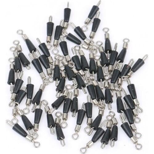 50Pcs Ball Bearing Fishing Pin Ring Connector Line Stopper Swivels Snap Swivel Stainless Steel Coast lock Rings