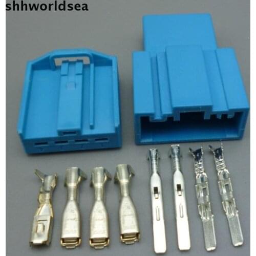 Shhworldsea 4 pin female male connector Car Speaker plug Auto Bass socket Car electric connector for BMW for Porsche etc