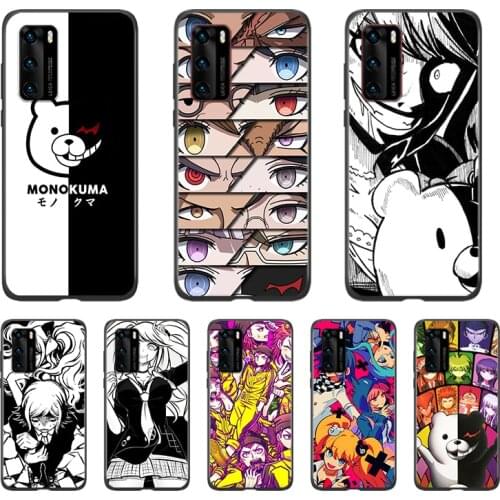 Silicone Cover Danganronpa Anime For Huawei P40 P30 P20 P10 P9 P8 Lite E Pro Plus mini 2019 Black Soft Phone Case