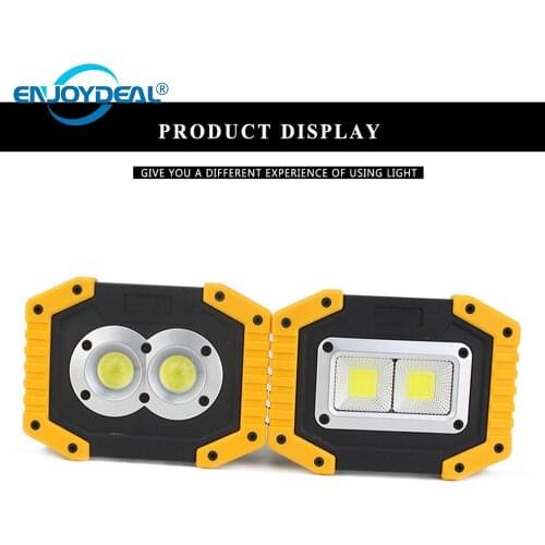 20W COB Work Lamp LED Portable Lantern Waterproof 3-Mode Emergency Portable Spotlight Rechargeable Floodlight for Camping Light