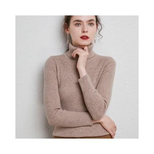 Turtleneck Sweater Women Slim Thickened Top 2020 Autumn Winter Soft Warm Fashion Versatile Long-Sleeved Pullover Sweater Women