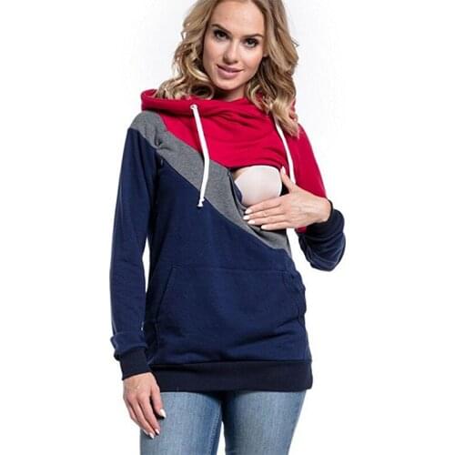 Long-sleeved Hoodies Multifunctional Mother Breastfeeding Jacket Sweater Crop Top Women Winter Clothes Ladies Outer Sweatshirt