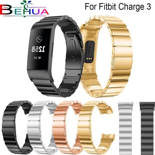 2018 quality Replacement Stainless Steel Bracelet For Fitbit Charge3 Smart Watch Band Strap For Fitbit Charge 3 strap watchband