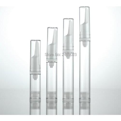 5ml 10ml 15ml Eye Frost Bottles Vials Clear Small BB Cream Containers Pump Cap Mini Travel Size Plastic Vials Containers 50pcs