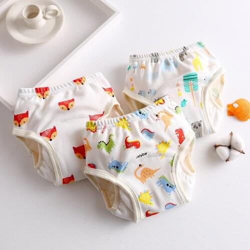 6 Pcs Baby Urination Training Pants Underwear 4 Cotton Gauze Waterproof Potty Trainer