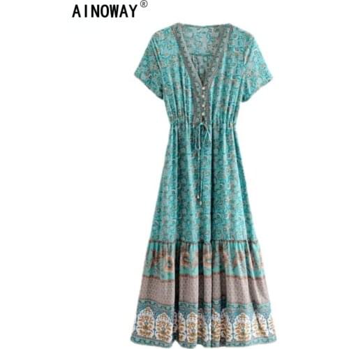 Ainoway Summer Dresses With Buttons