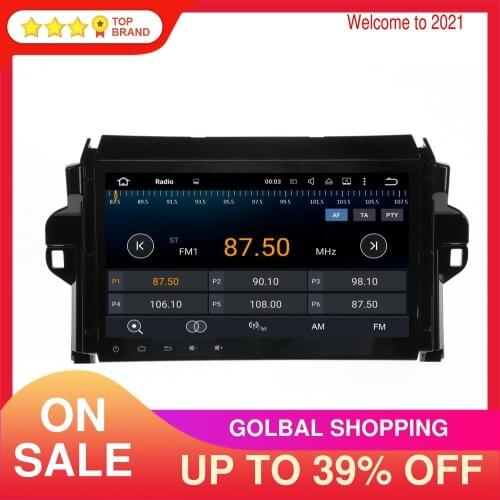 Android 9.0 4+64GB Car No DVD player For Toyota Fortuner SW4 15+ GPS Navigation Multimedia player head unit radio tape recorder