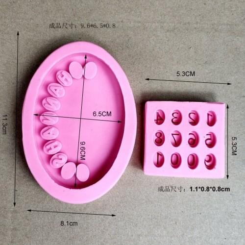 Ellipse Car License Plate Korean Aromatherapy Gypsum Diffuser Stone Digital Car License Plate Silicone Mold