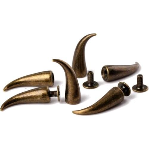 Free shipping50PCS Bronze 21 mm Metal Screw Back Spots Cat Claw Spikes Studs, used for Leather Craft,Jeans,Hats,Punk Wholesales